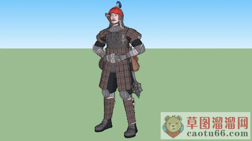 古代铠甲武士SU模型
