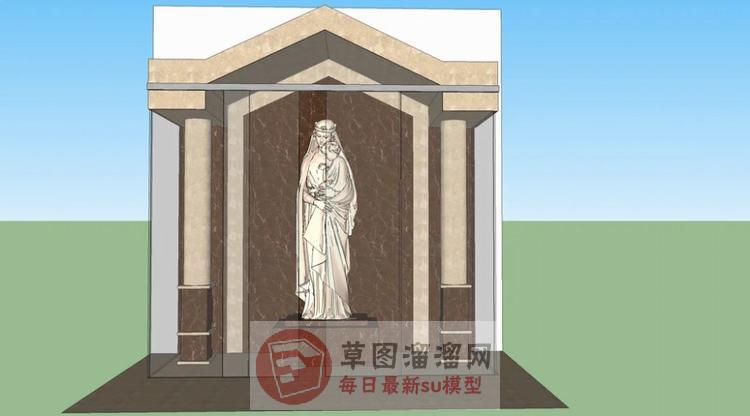 圣母雕塑SU模型