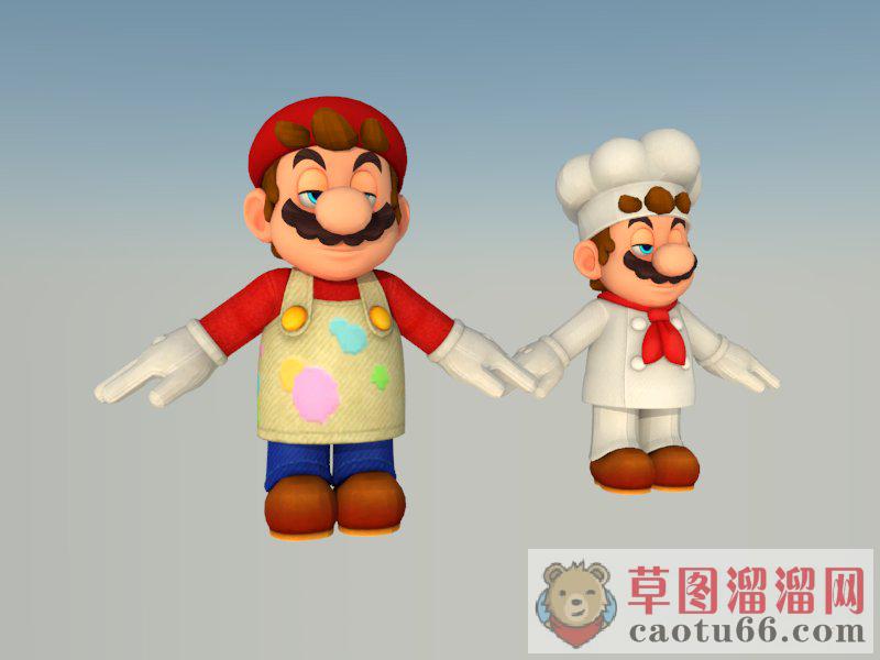 超级马里卡通人物SU模型