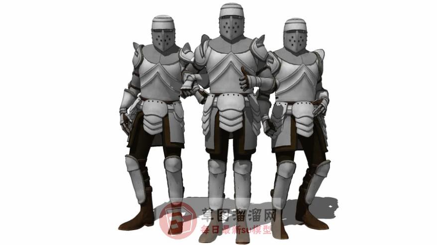 盔甲武士人物SU模型