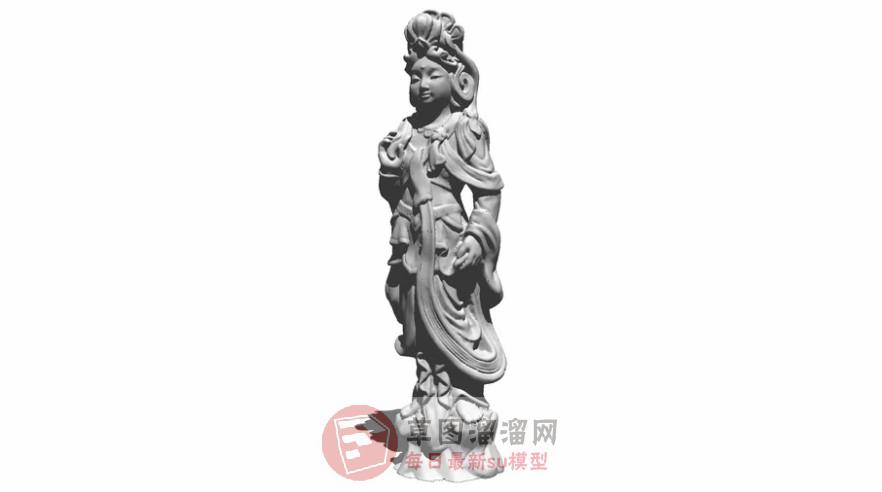 越南佛像雕塑SU模型
