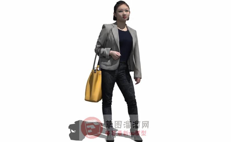 女人妇女人物SU模型