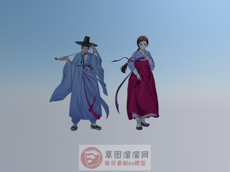 2D韩国古代SU模型