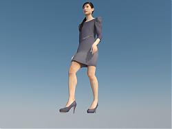 3D商务美女SU模型