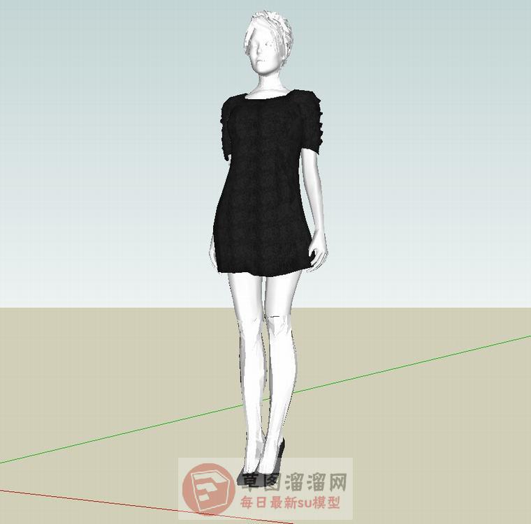 女装服装假人SU模型