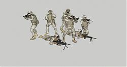 大兵士兵SU模型