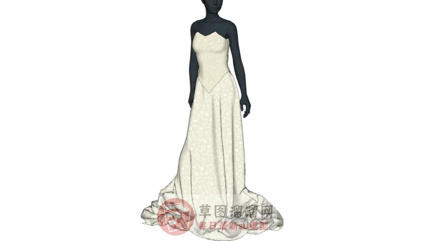 礼服服装模特SU模型