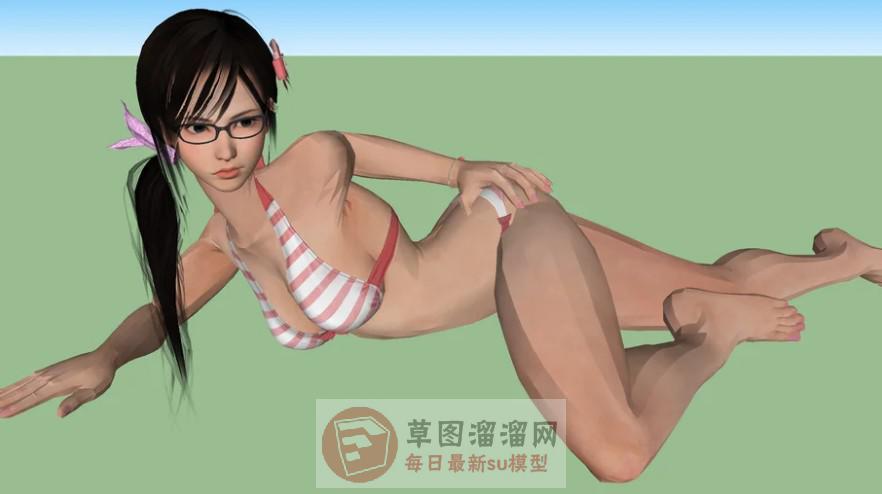比基尼美女人物SU模型