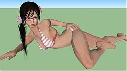比基尼美女人物SU模型
