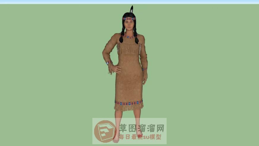 印第安人人物SU模型
