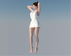 美女人物SU模型