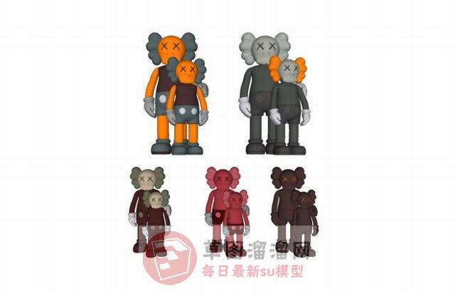 大象人物摆件SU模型