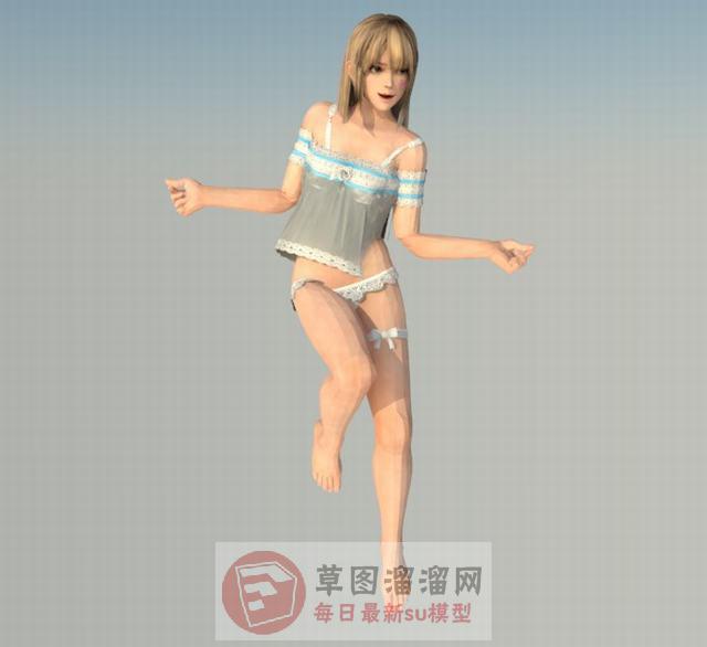 卡哇伊性感女孩SU模型