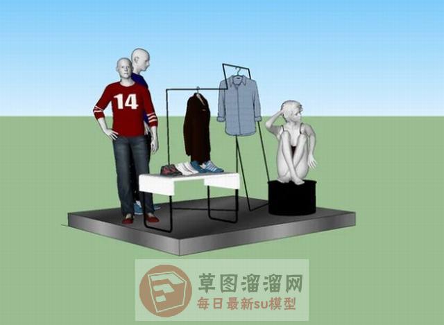 假人服装模特SU模型