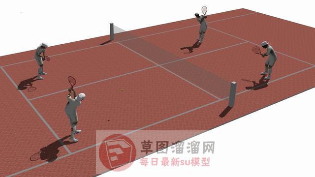 网球运动员比赛SU模型