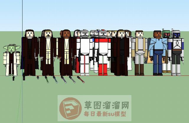 乐高玩具人物SU模型