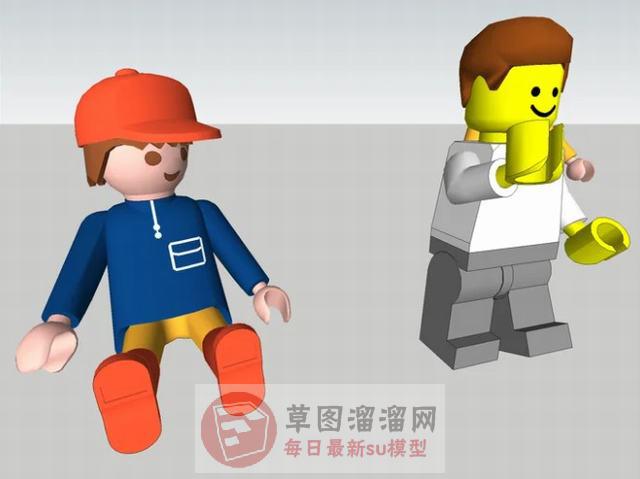 乐高玩具积木SU模型