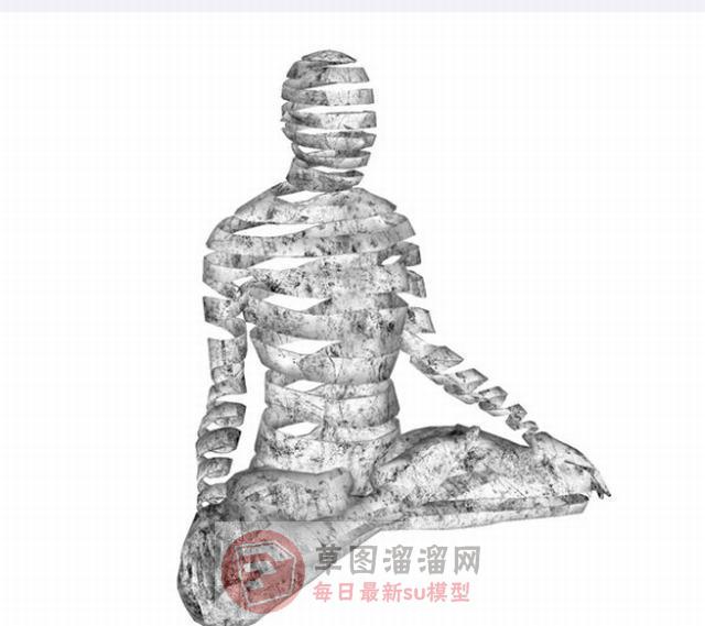 抽象人物木乃伊SU模型