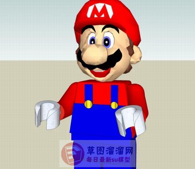 超级马里奥乐高玩具SU模型