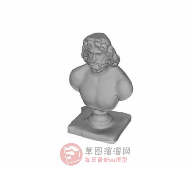 欧式人物头像SU模型