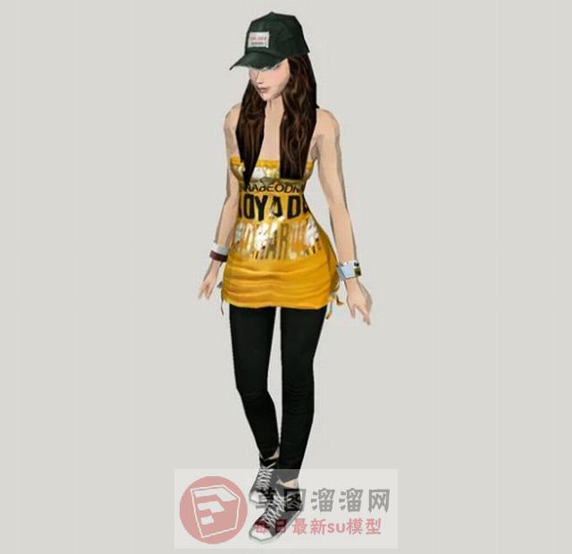 3D女孩女人SU模型
