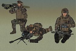 士兵火箭筒狙击手SU模型