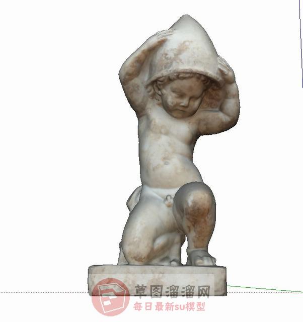 欧式男孩人物SU模型