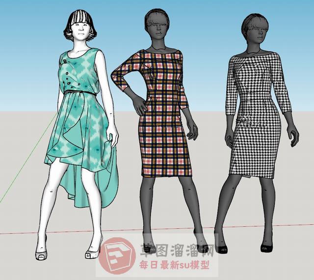 服装假人模特SU模型