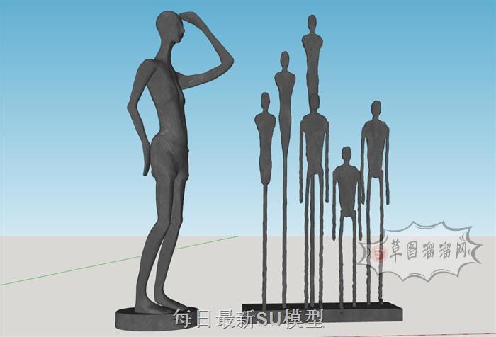 雕塑SU模型
