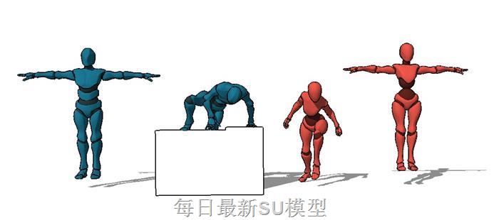 人偶假人模特SU模型