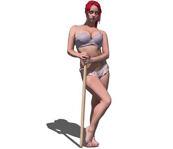 比基尼美女人物SU模型