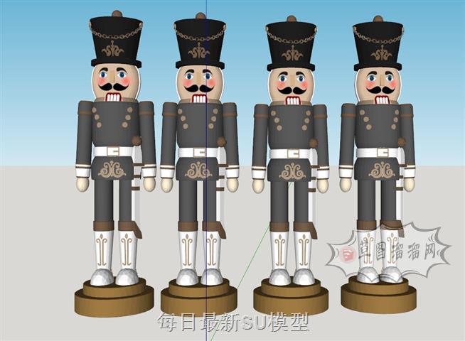 胡桃夹子卫兵SU模型