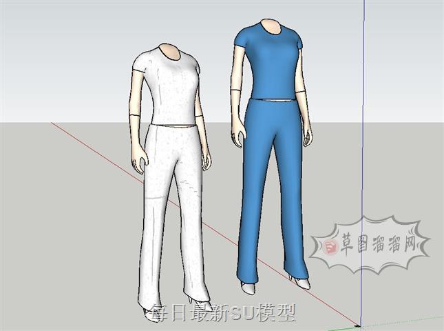 服装假人模特SU模型