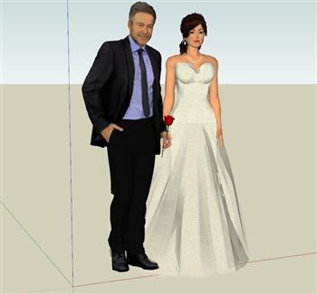 结婚婚庆新郎SU模型