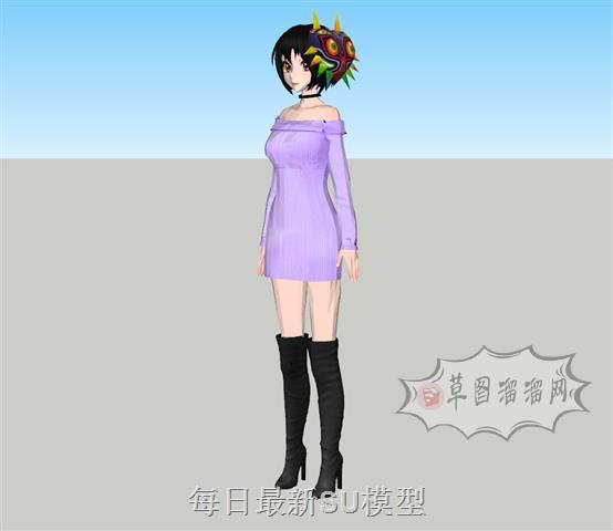 卡通游戏人物SU模型