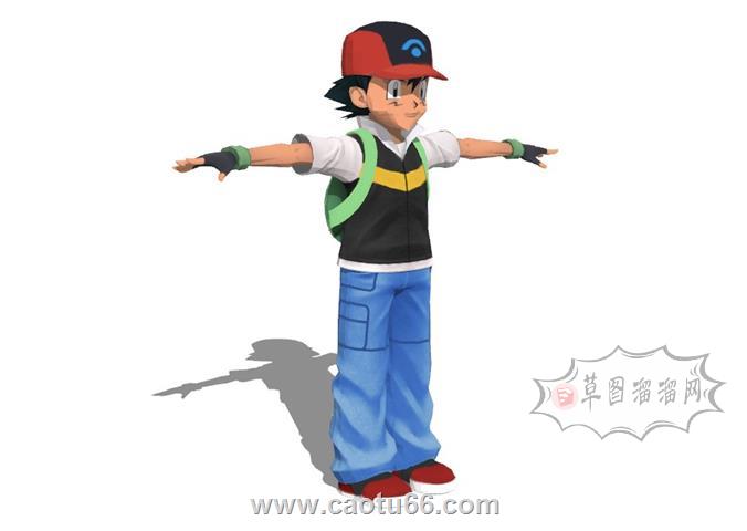 精灵小智卡通人物SU模型