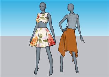 服装店假人模特SU模型