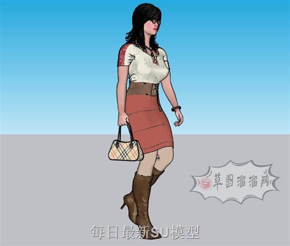 3D美女人物SU模型