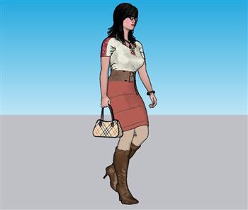 3D美女人物SU模型