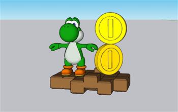 恐龙金币马里奥SU模型