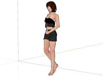 小姐姐美女SU模型