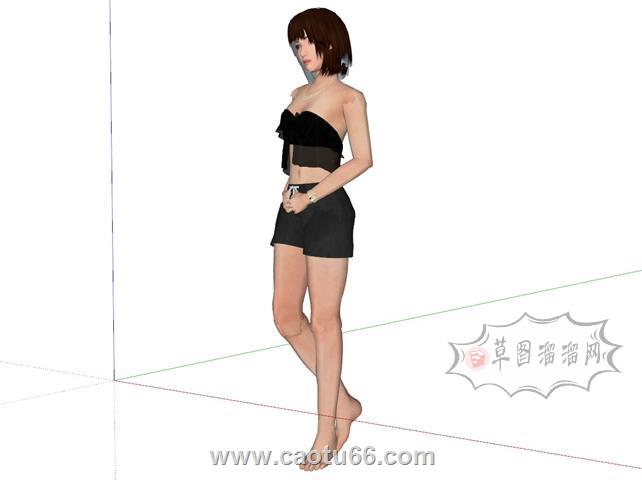 小姐姐美女SU模型