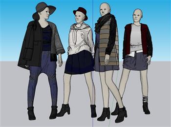 服装店假人模特SU模型