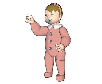 奶嘴婴儿SU模型 免费sketchup模型下载