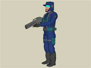 未来士兵人物SU模型