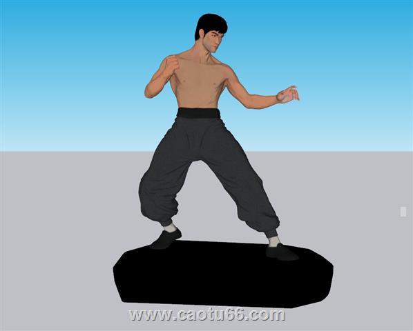 李小龙人物SU模型