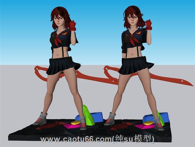 美女模特SU模型