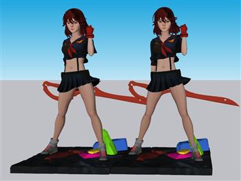 美女模特SU模型