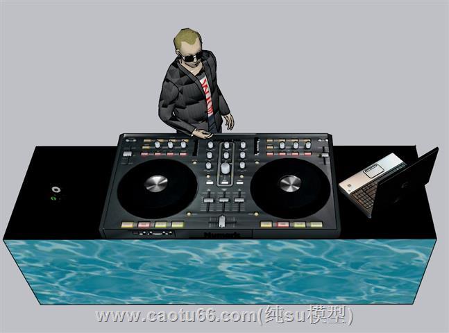 DJ打碟师音乐SU模型