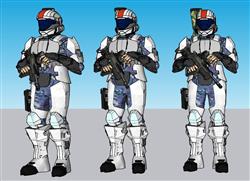 未来战士士兵SU模型